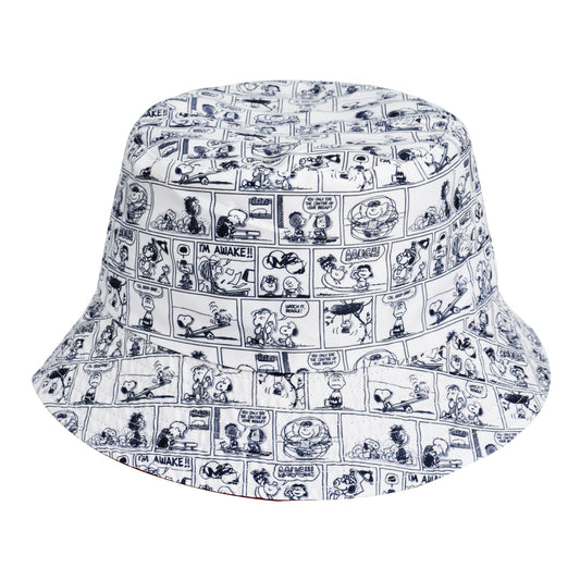 Concept One Women's Peanuts Sleeping Snoopy Denim Adult Bucket Hat-3