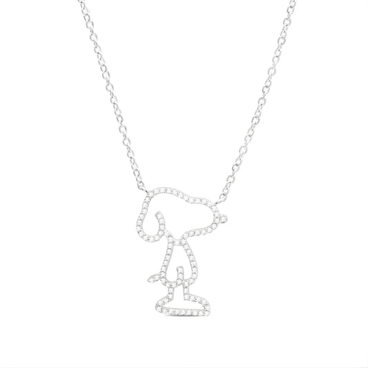 Peanuts x Crislu Snoopy Silhouette Necklace profile view-0