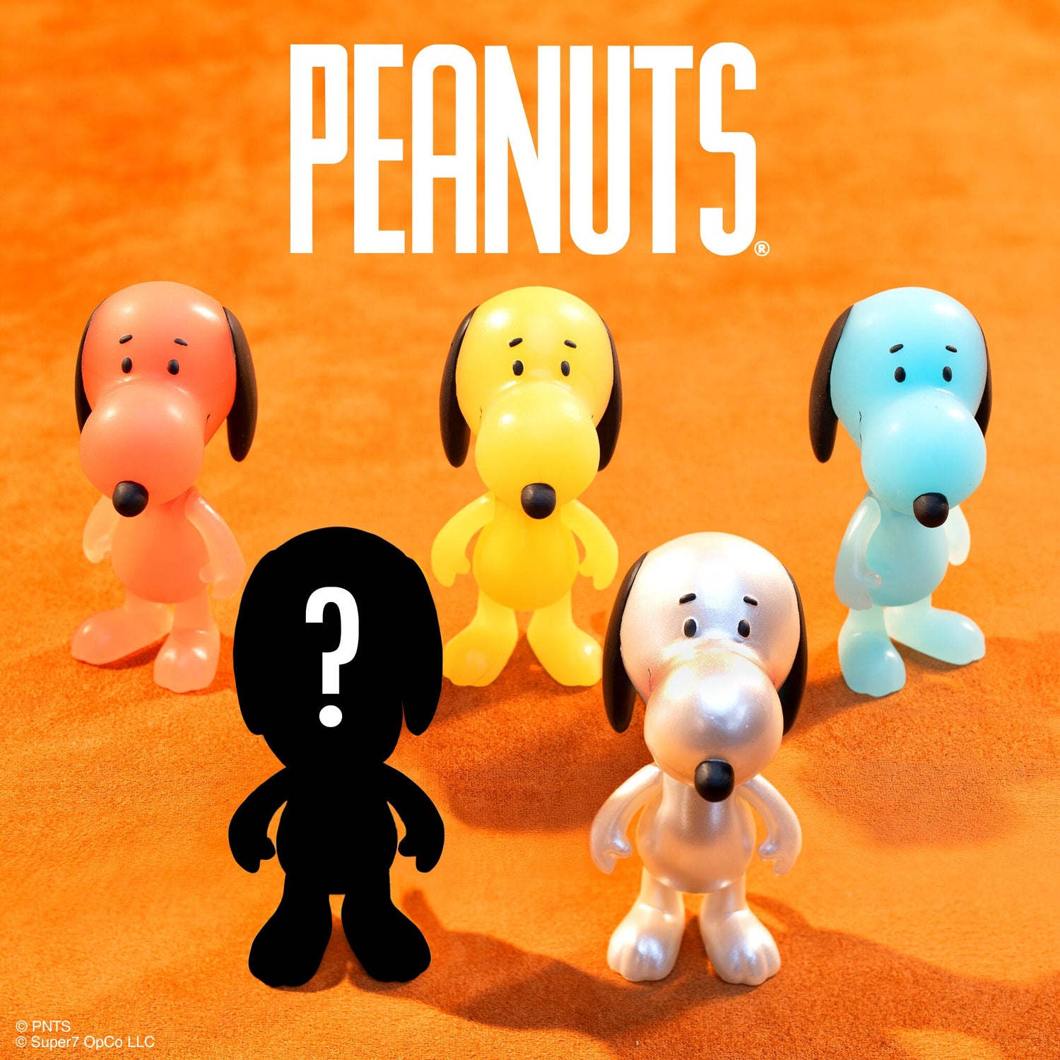Translucent orange Fall Sunset Snoopy articulated figure