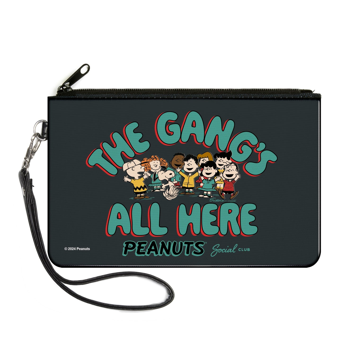 "The Gang's All Here" Large Canvas Zipper Wallet
