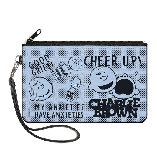 Canvas Zipper Wallet - Charlie Brown Poses-0