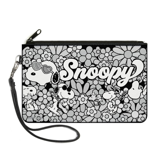 Snoopy Poses & Flowers Canvas Wallet from The Peanuts Store-0