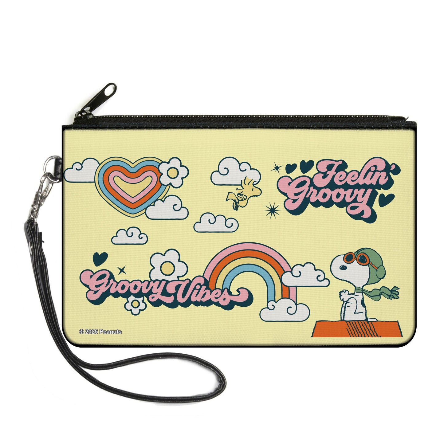 Large Peanuts Snoopy & Woodstock Yellow Wallet
