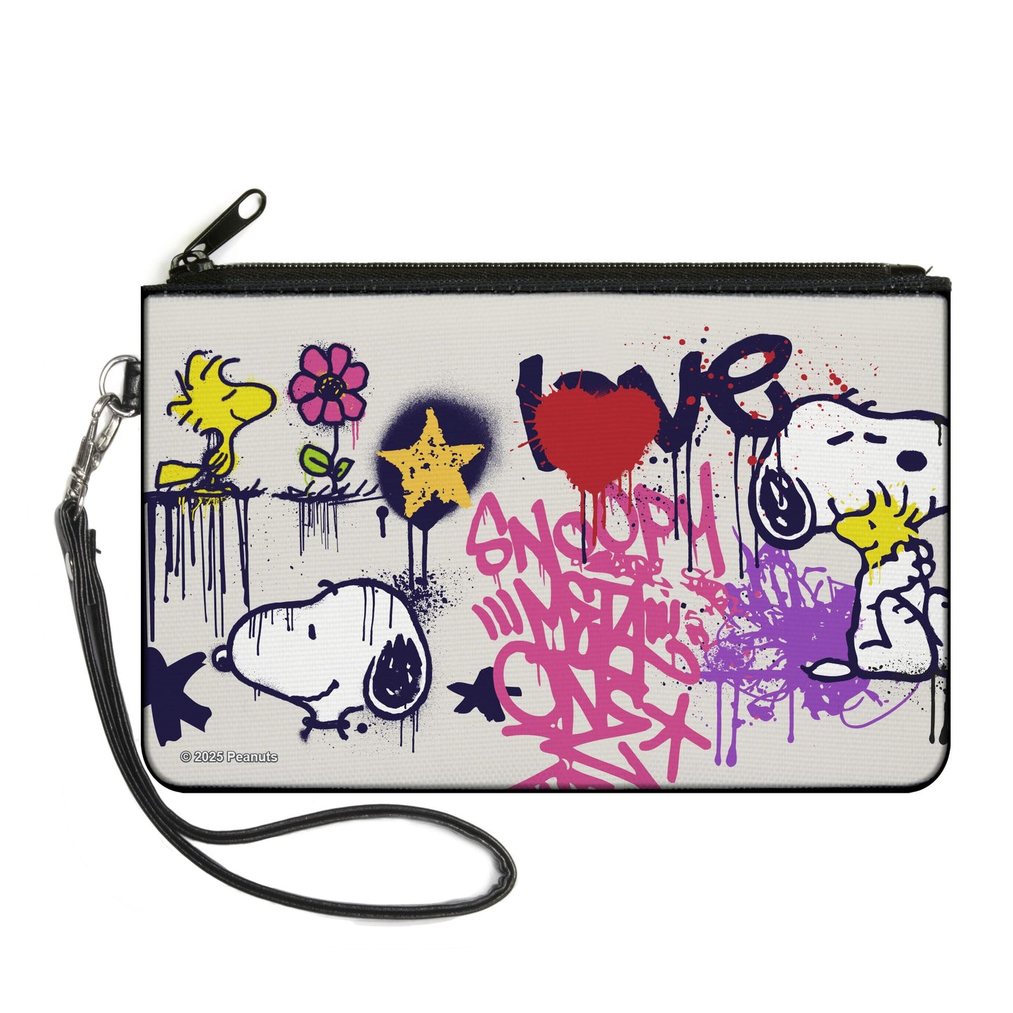 Snoopy Canvas Zipper Wallet - Graffiti Collage | The Peanuts Store