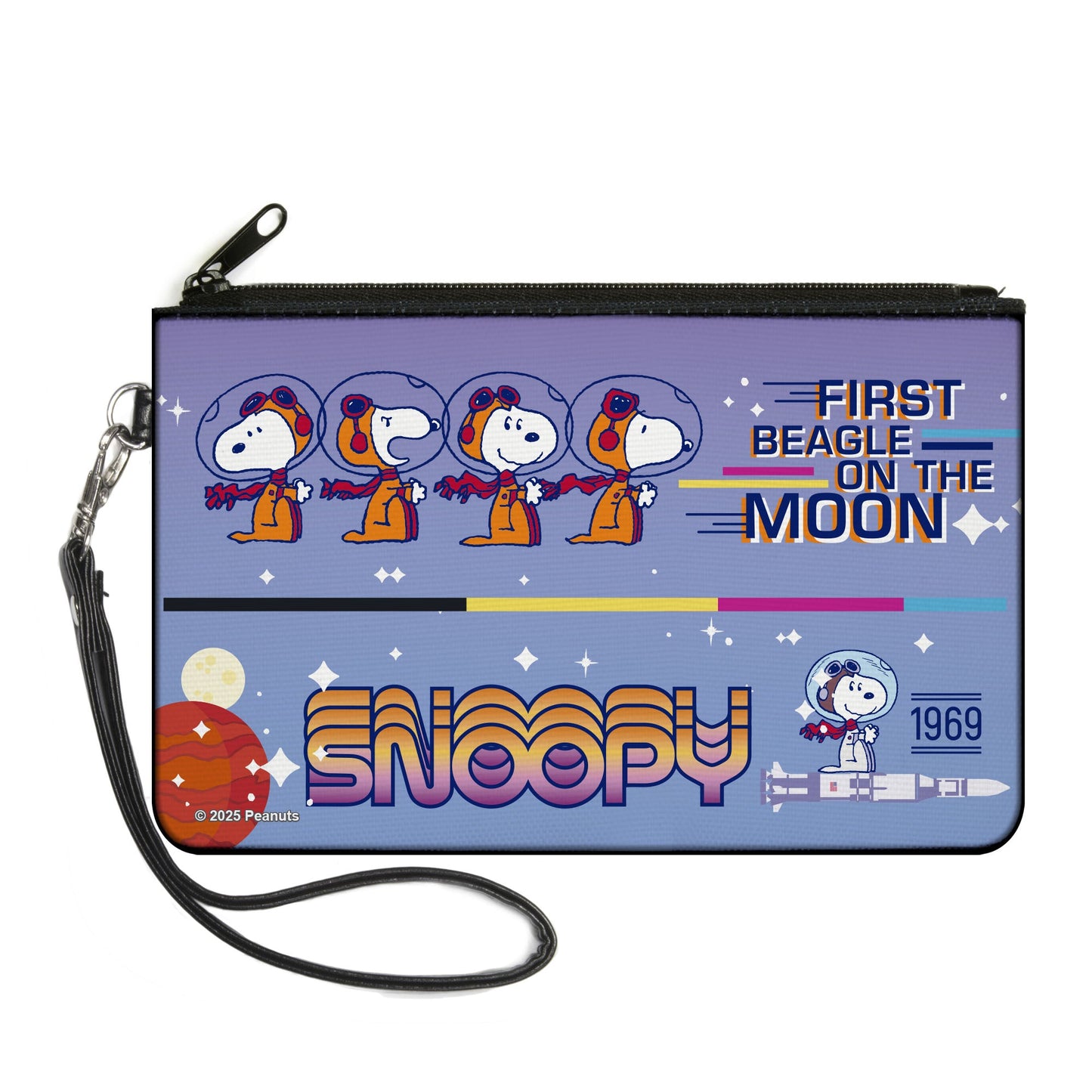 Snoopy First Beagle On The Moon Canvas Zipper Wallet
