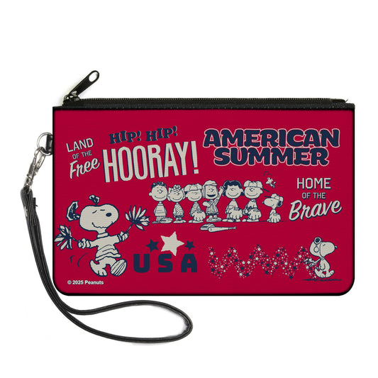 Canvas Zipper Wallet - Peanuts Gang American Summer-0