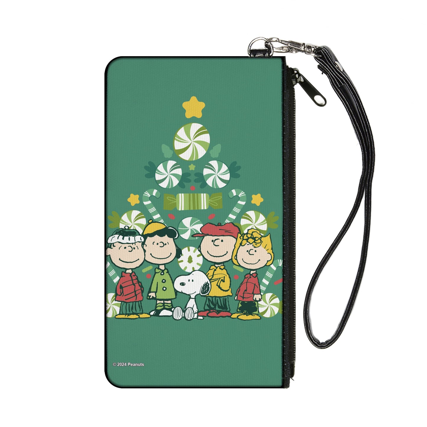 Peanuts Holiday Christmas Tree Canvas Zipper Wallet