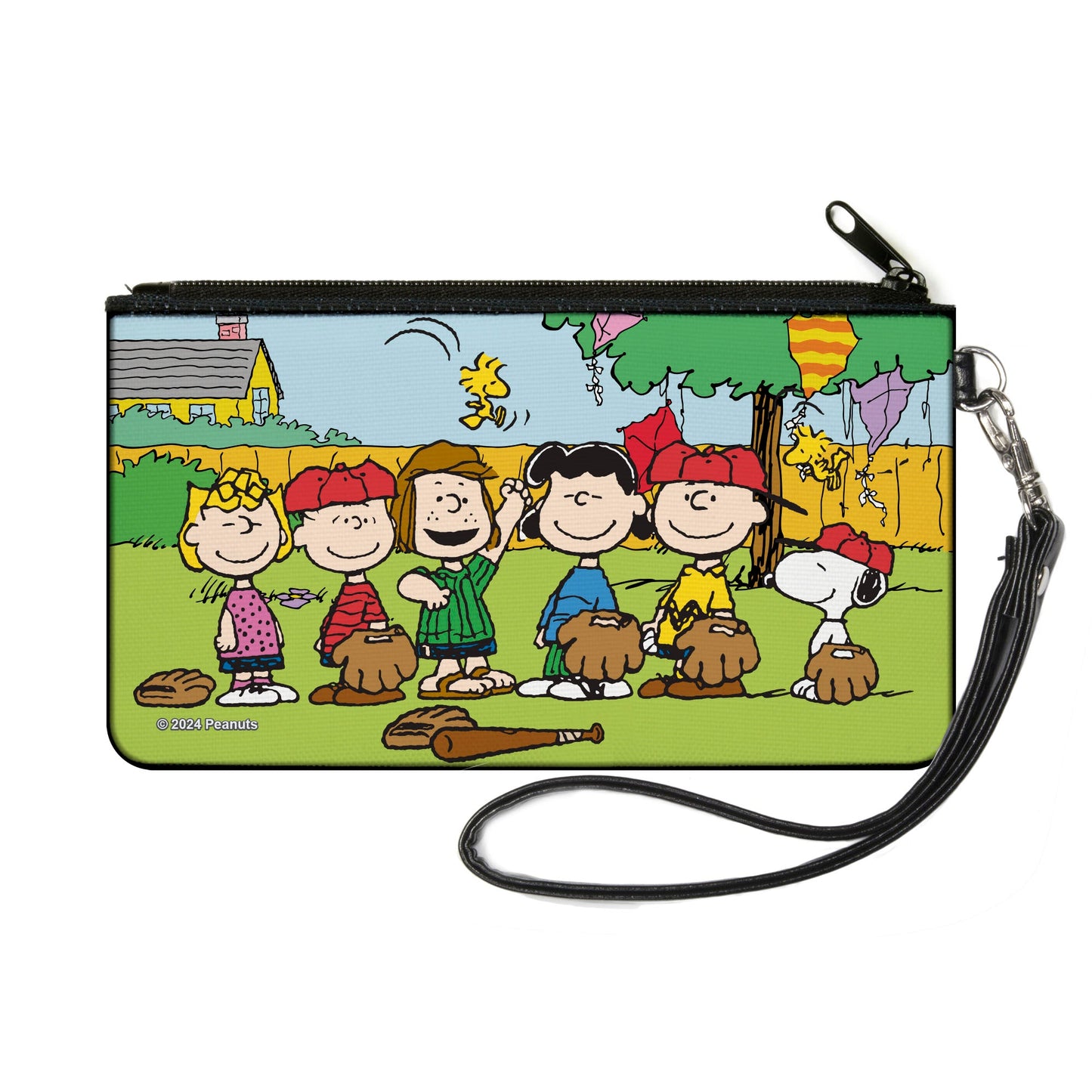 Peanuts Gang Baseball Small Canvas Zipper Wallet