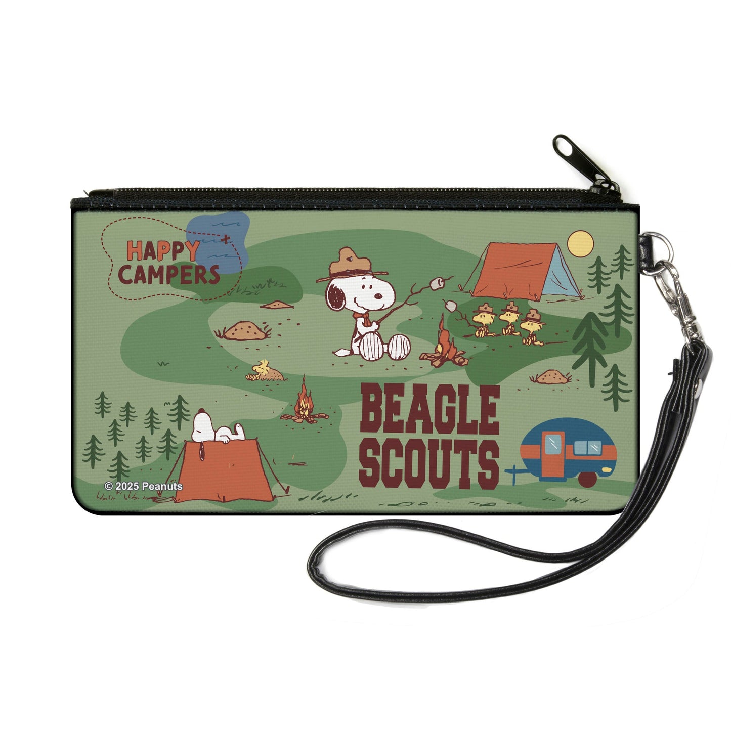 Canvas Zipper Wallet - Peanuts Happy Camper Beagle Scouts