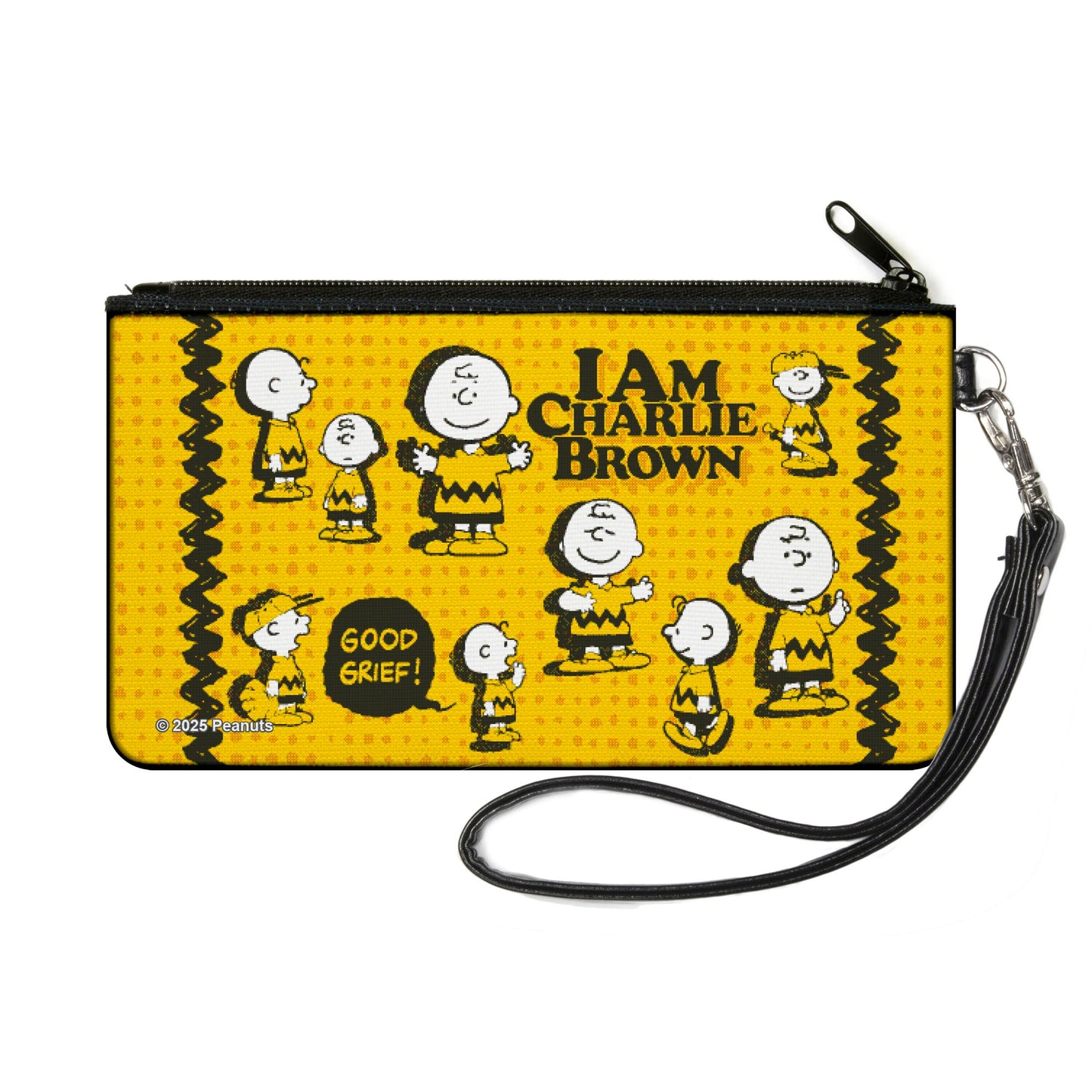 Charlie Brown Poses Small Canvas Zipper Wallet