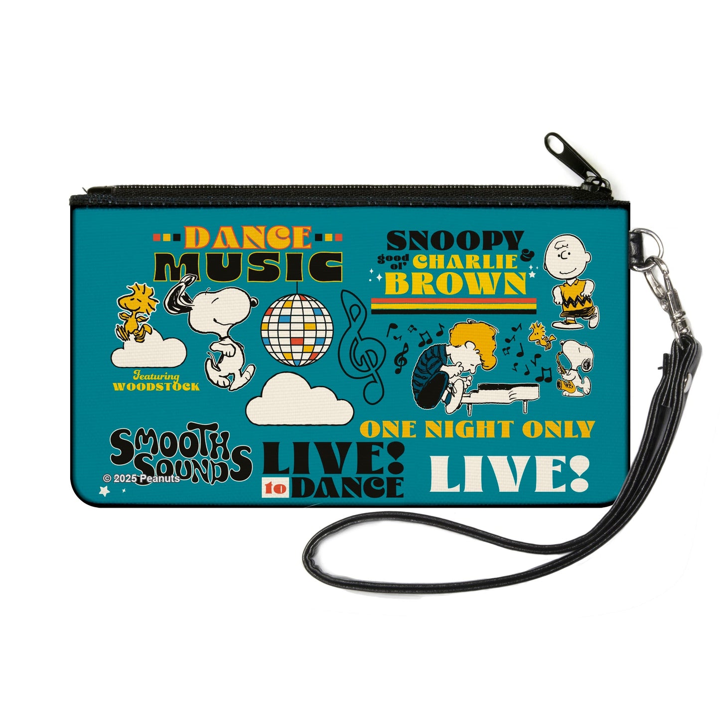 Peanuts Canvas Zipper Wallet - Dance Music Poses | The Peanuts Store