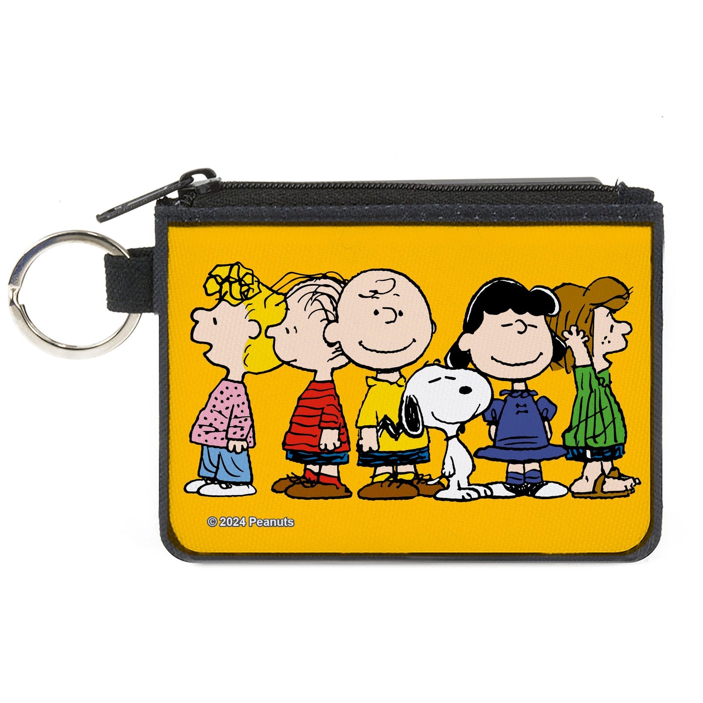 Mini Canvas Zipper Wallet: Peanuts Gang Close-Up | The Peanuts Store
