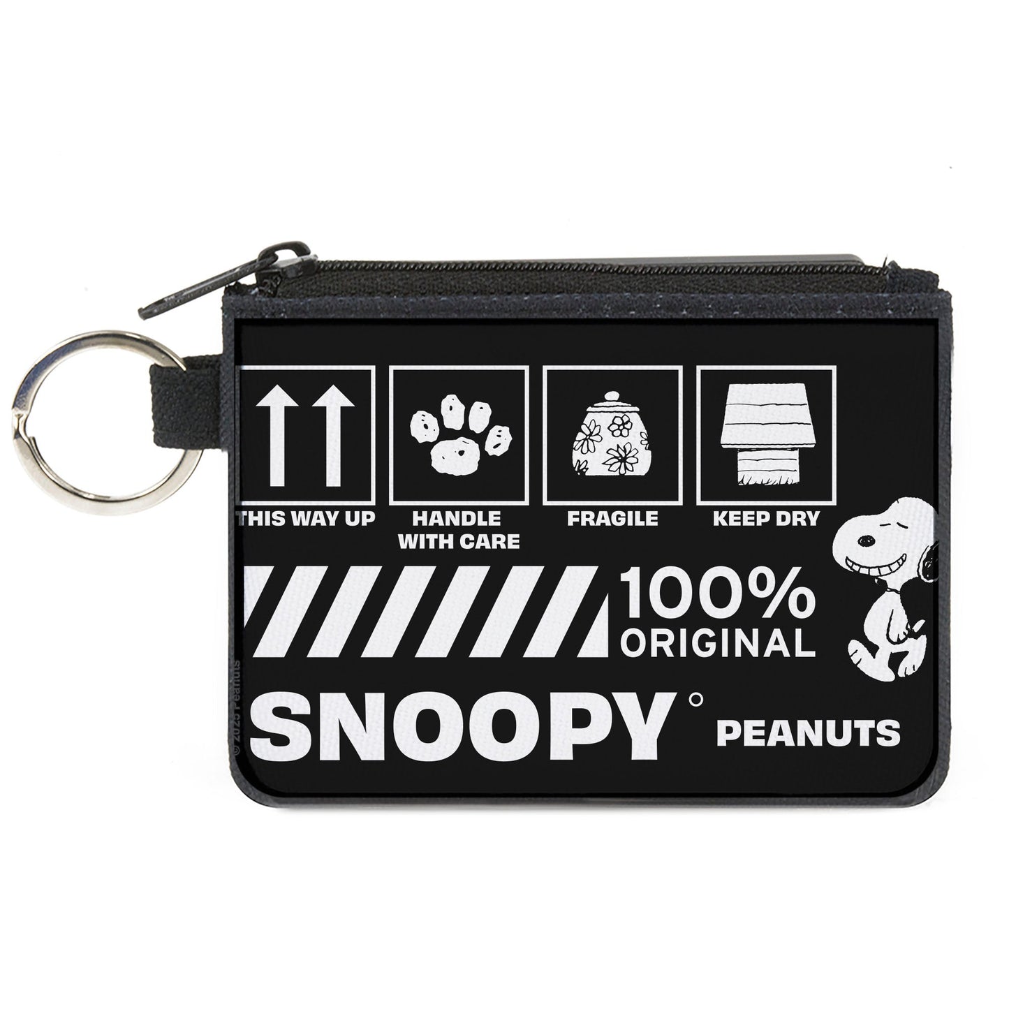 Peanuts Snoopy Canvas Zipper Wallet - Mini Black/White