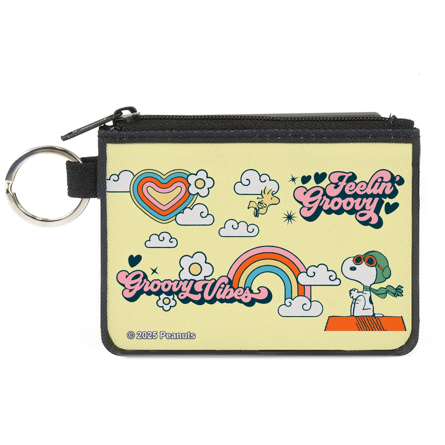 Canvas Zipper Wallet: Snoopy Flying Ace Yellow