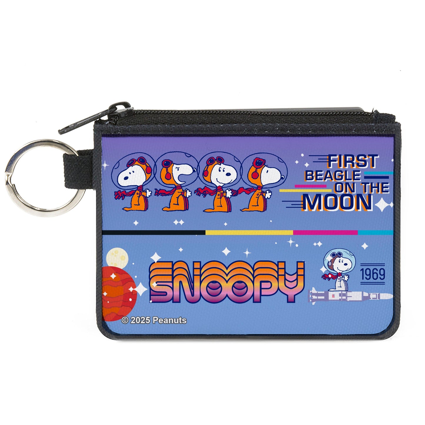 Canvas Zipper Wallet: Peanuts Snoopy First Beagle on the Moon