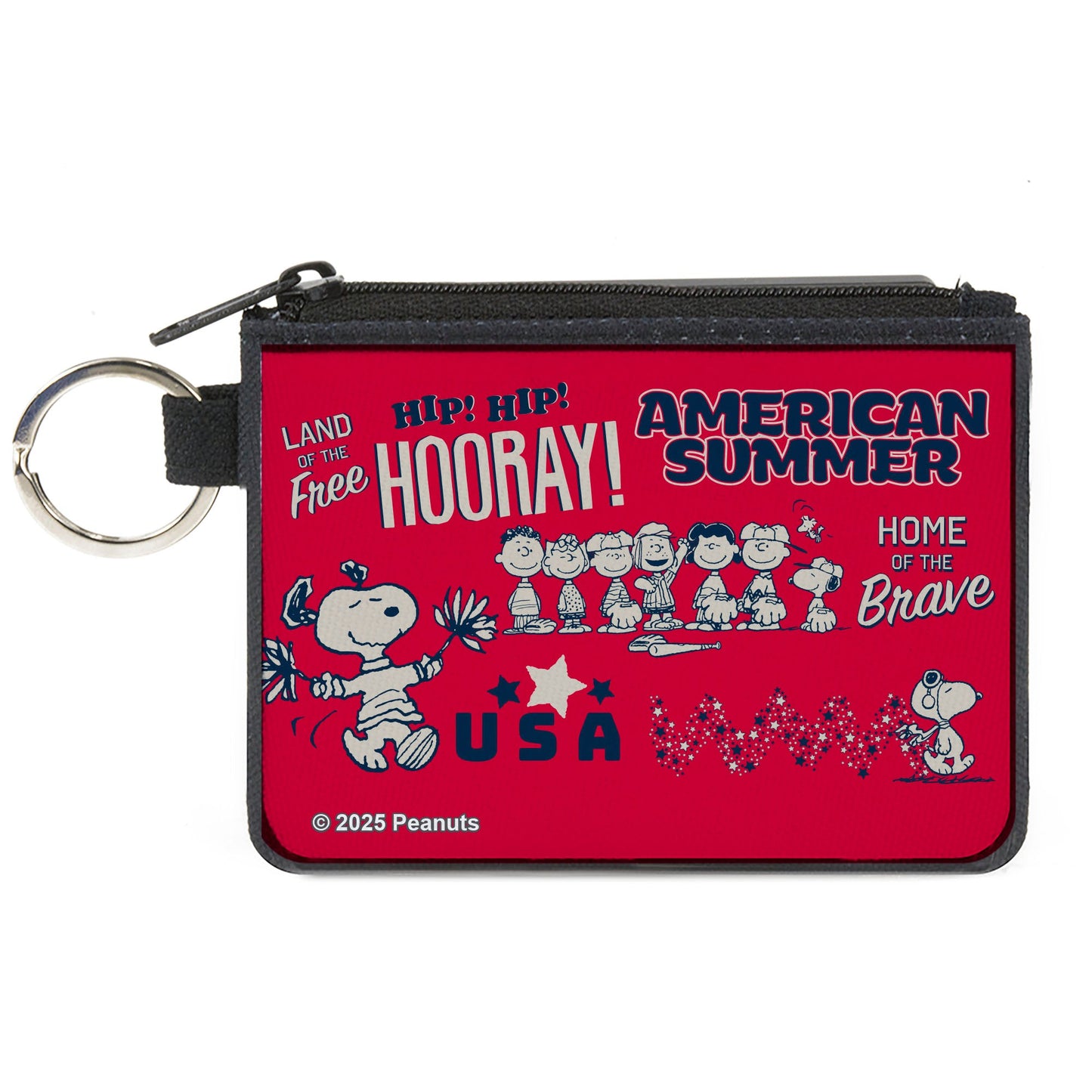 Peanuts Gang American Summer Canvas Zipper Wallet