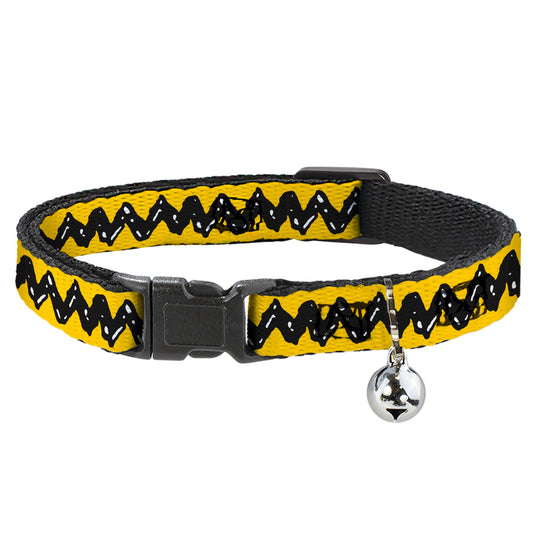 Charlie Brown Cat Collar - Yellow Zig Zag-0