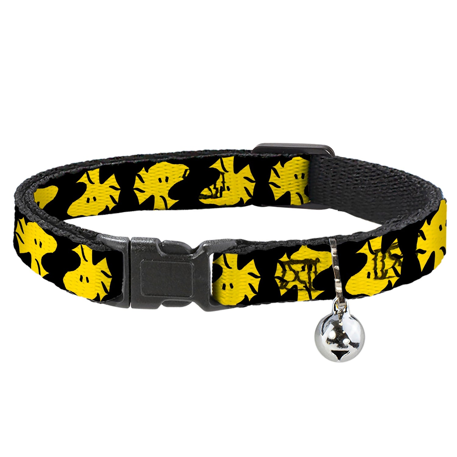 Peanuts Woodstock Breakaway Cat Collar with Bell - Black/Yellow