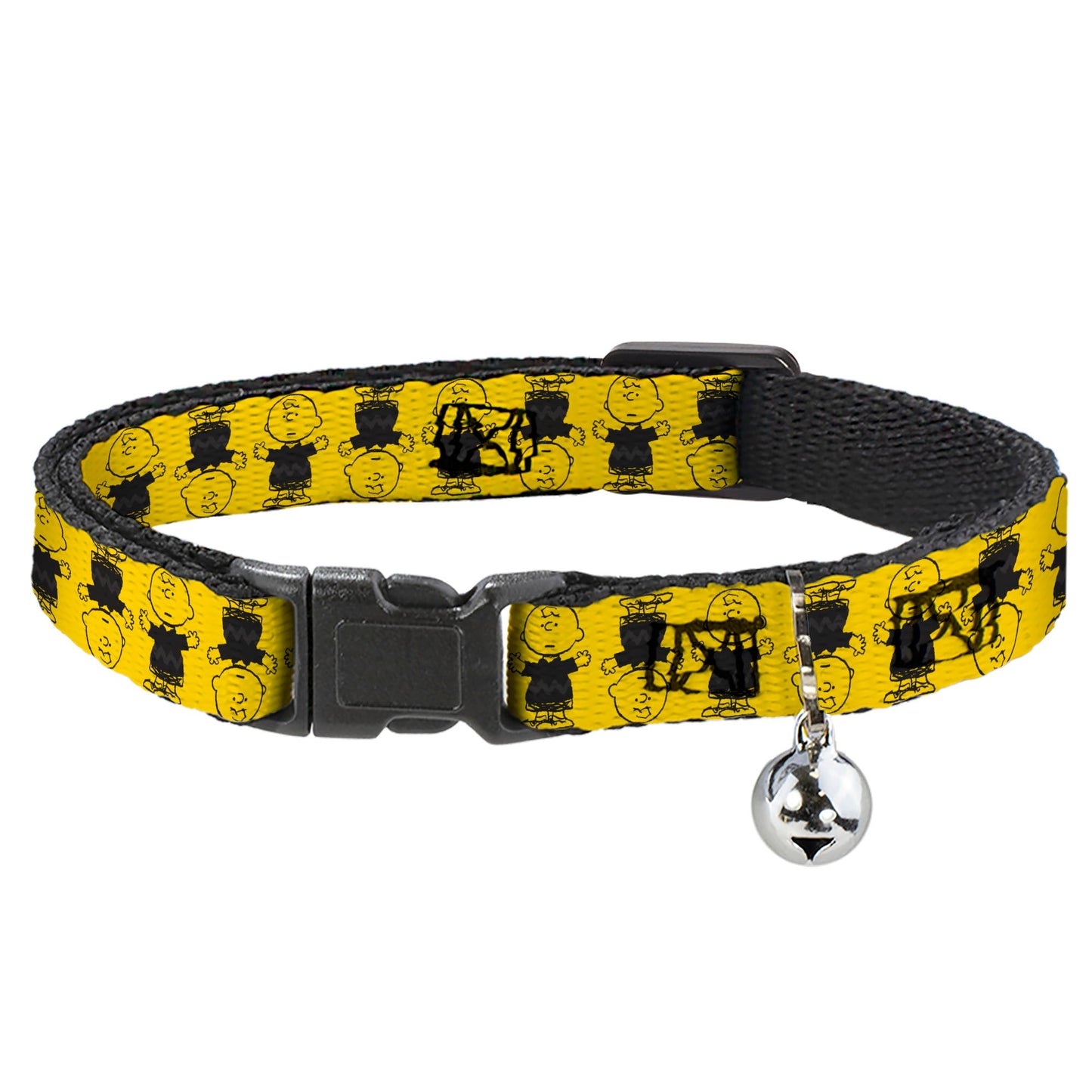 Official Peanuts Charlie Brown Pose Cat Collar with Bell