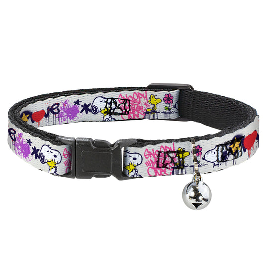 Peanuts Snoopy & Woodstock Breakaway Cat Collar with Bell-0