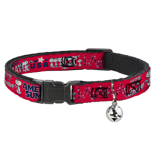 Peanuts American Summer Breakaway Cat Collar-0