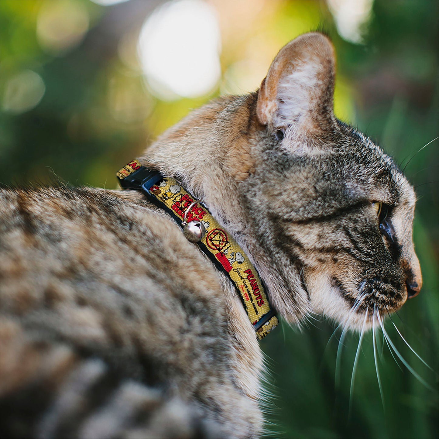 Breakaway Cat Collar with Bell: Peanuts Peace & Love