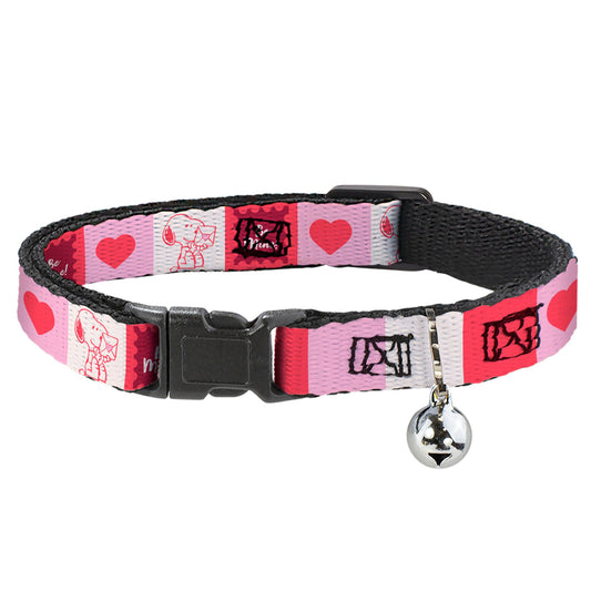 Snoopy Valentine's Day Breakaway Cat Collar with Bell-0
