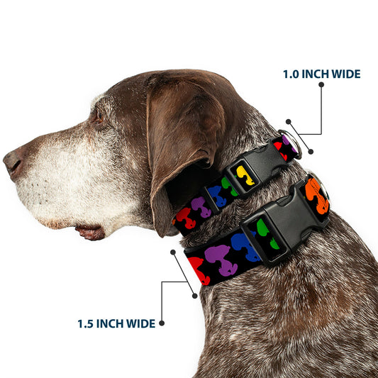Plastic Clip Collar - Snoopy Black/Rainbow | The Peanuts Store-1