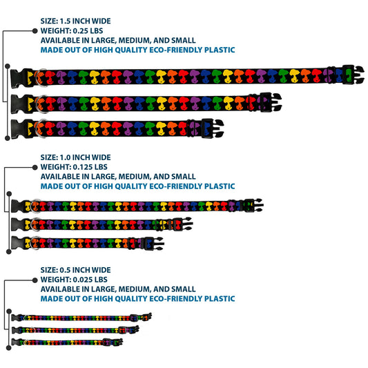 Plastic Clip Collar - Snoopy Black/Rainbow | The Peanuts Store-2