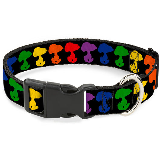 Plastic Clip Collar - Snoopy Black/Rainbow | The Peanuts Store-0