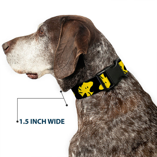 Woodstock Face Flip Dog Collar - Black/Yellow-6
