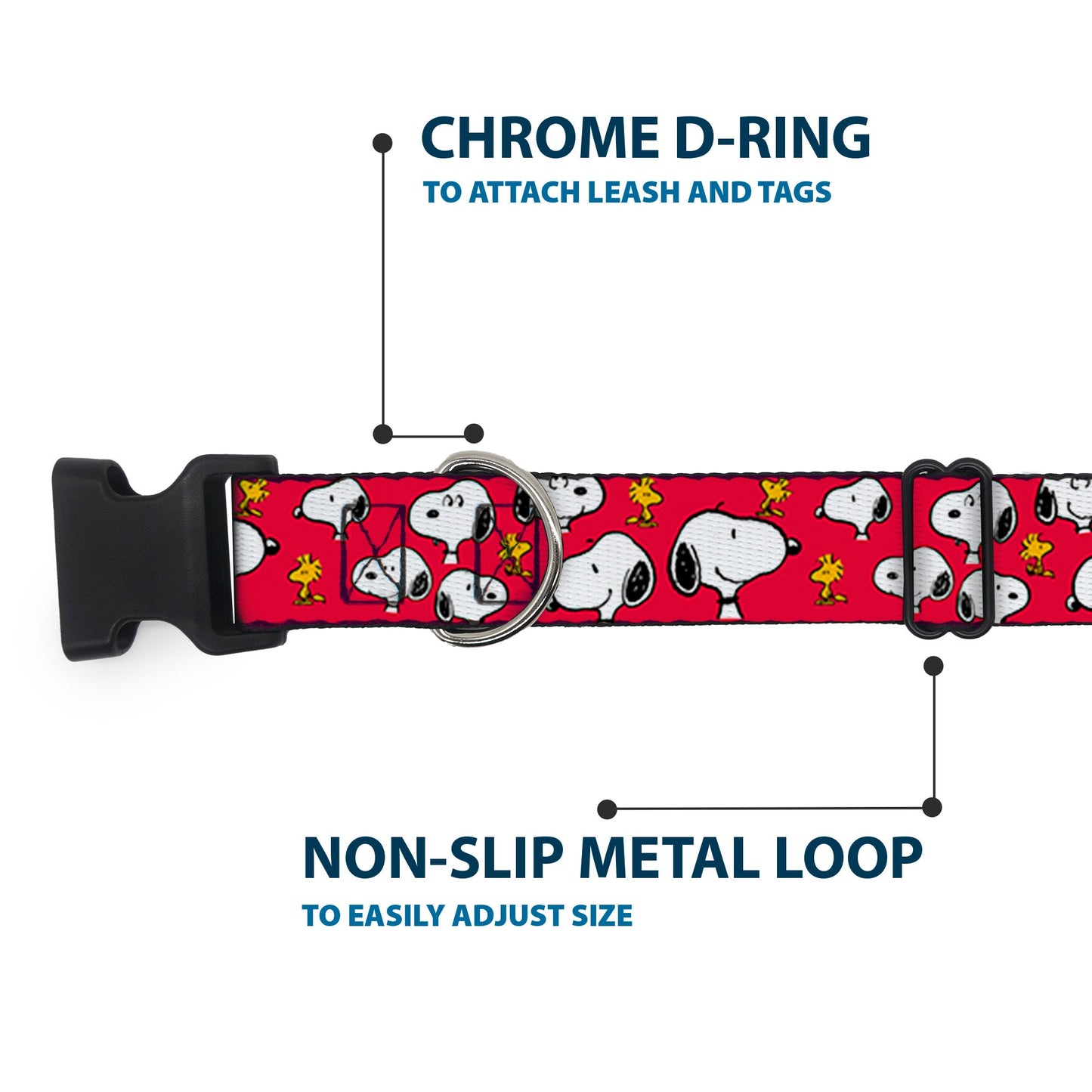 Peanuts Snoopy Woodstock Dog Collar - Red from The Peanuts Store