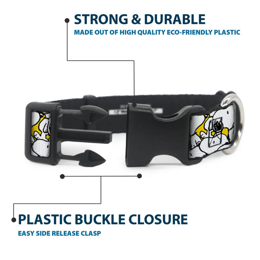 Plastic Clip Collar - Peanuts Snoopy Pose Stacked Yellow-3