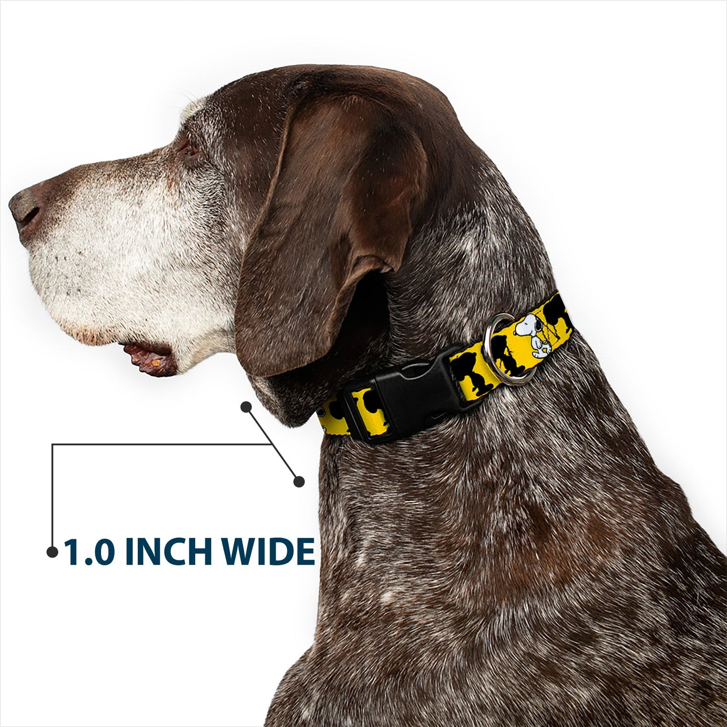 Plastic Clip Collar Peanuts Snoopy Dog Collar - Yellow/Black/White