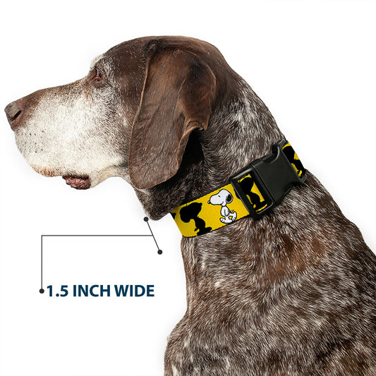 Plastic Clip Collar Peanuts Snoopy Dog Collar - Yellow/Black/White-6