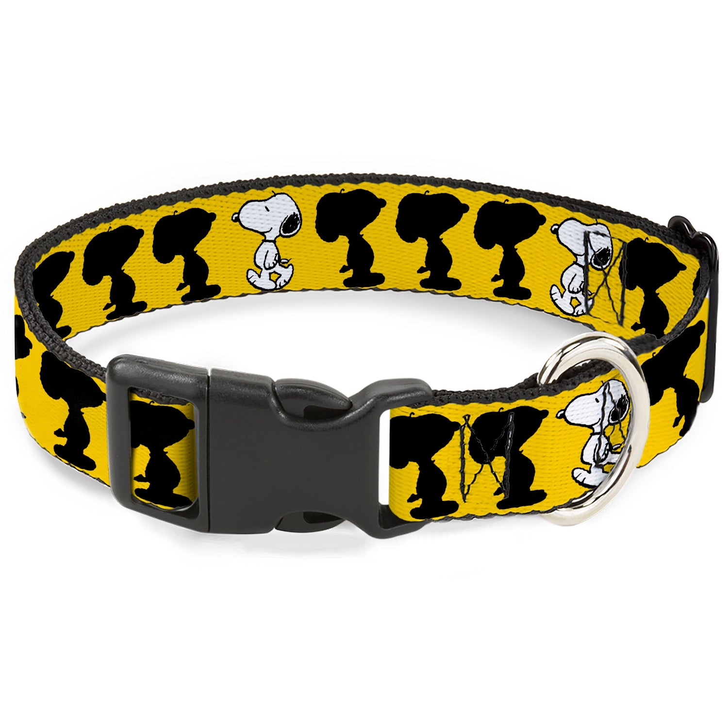 Plastic Clip Collar Peanuts Snoopy Dog Collar - Yellow/Black/White