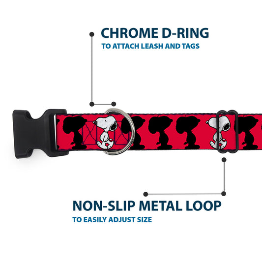 Snoopy Red, Black & White Dog Collar - The Peanuts Store-4