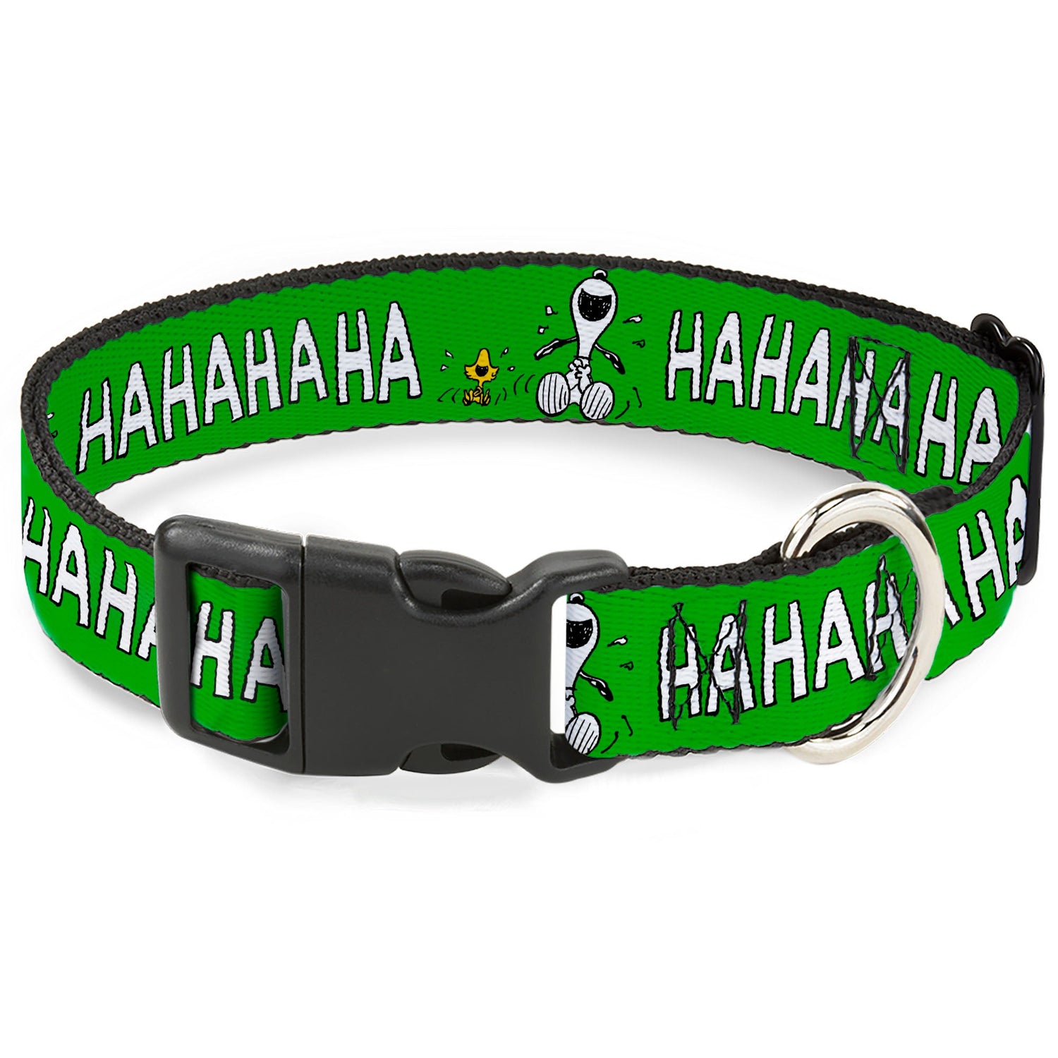 Peanuts Snoopy Woodstock Green Dog Collar