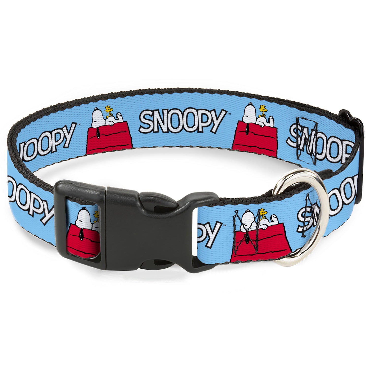 Peanuts Snoopy Woodstock Sky Blue Dog Collar