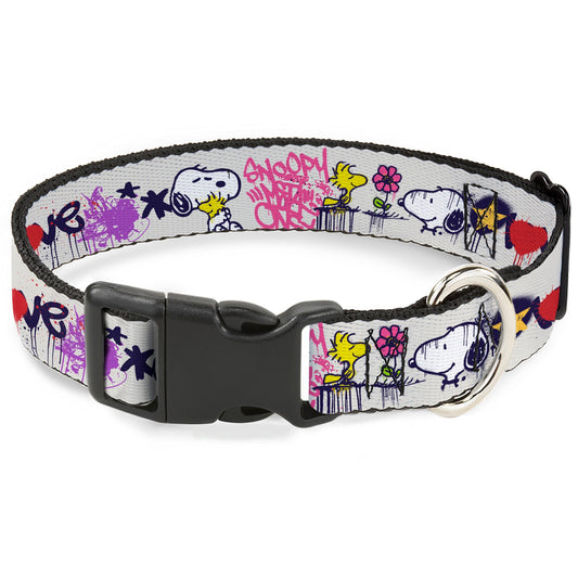 Plastic Clip Collar - Snoopy Woodstock Graffiti | The Peanuts Store-0