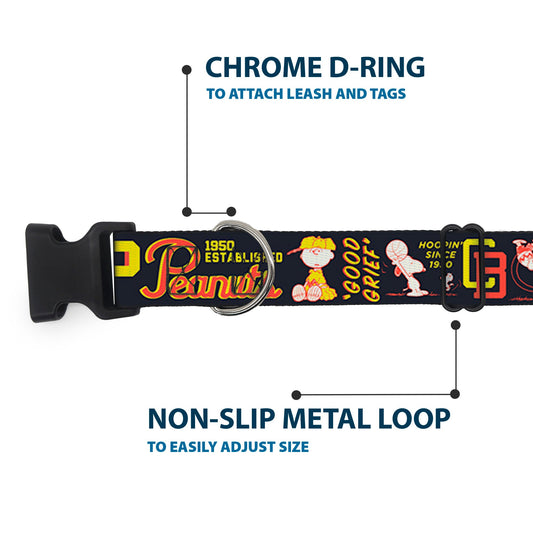 Dog Collar: PEANUTS ATHLETIC CLUB Collage from The Peanuts Store-4