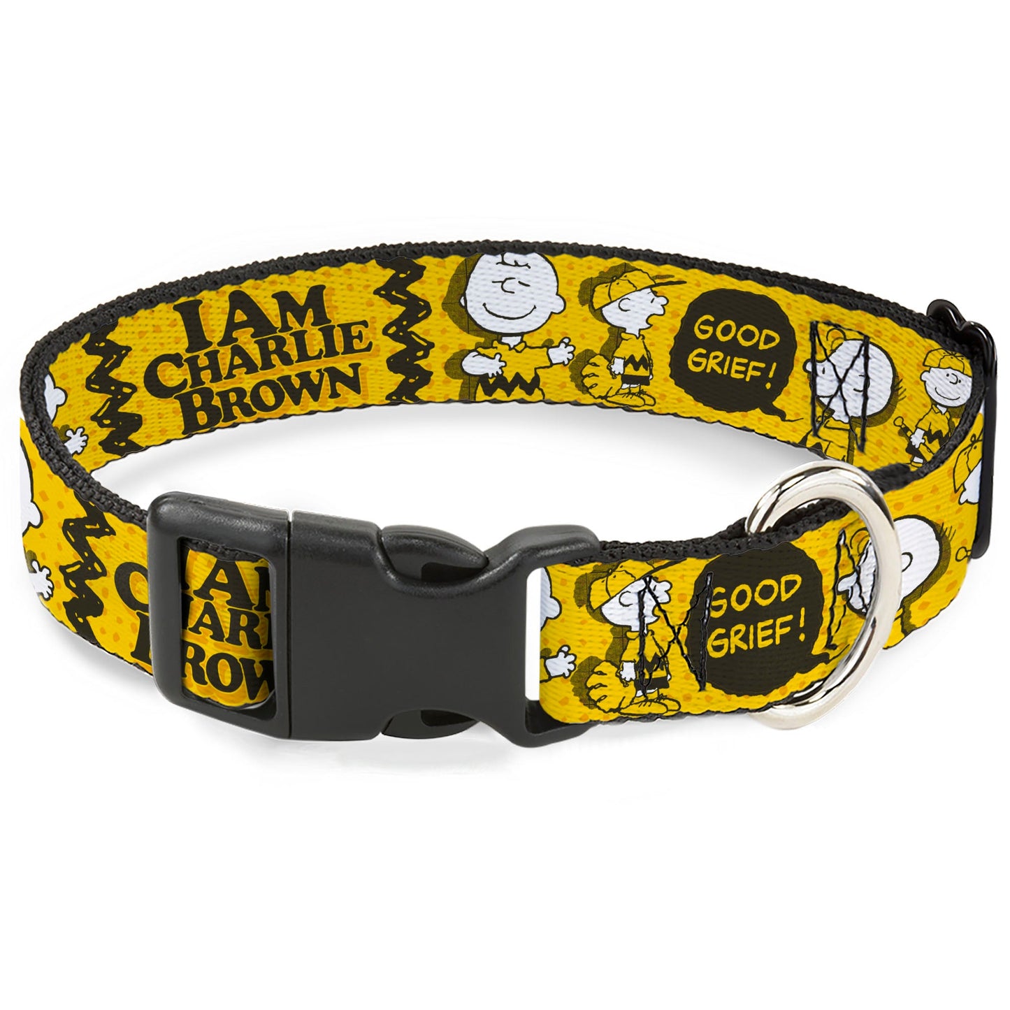 Charlie Brown Dog Collar - Zig Zag Yellows/Black