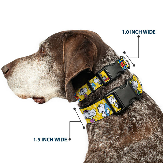 Peanuts Gang Charlie Brown Plastic Clip Dog Collar - Yellow/Multi-1