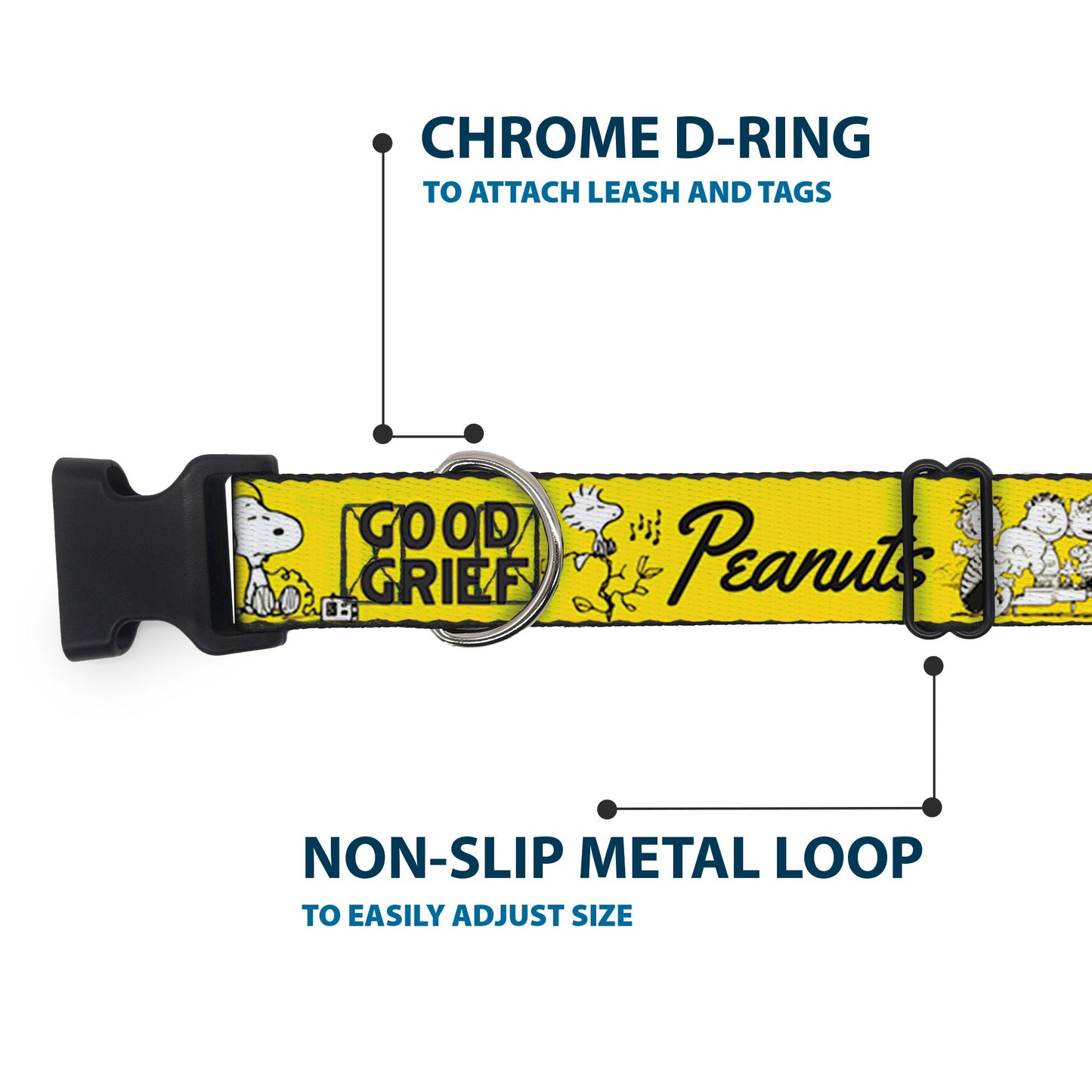 Plastic Clip Collar - Peanuts Gang Good Grief