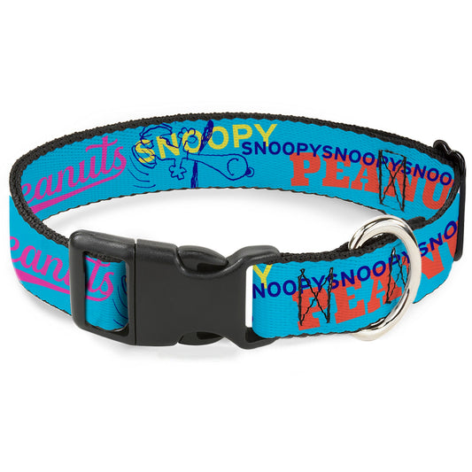 Plastic Clip Collar: Peanuts Charlie Brown Snoopy.-0