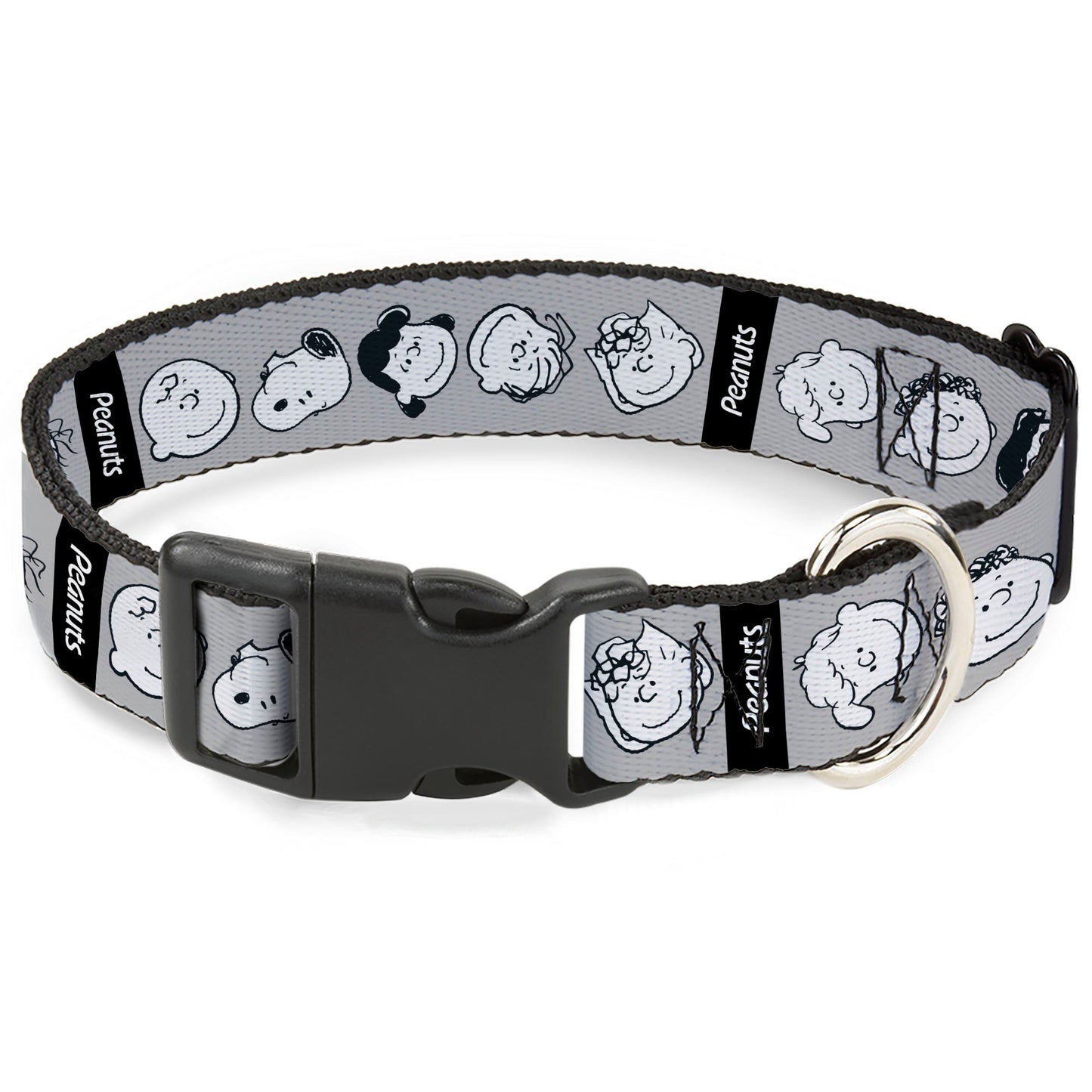 Peanuts Gang Expressions Dog Collar - Gray/Black/White
