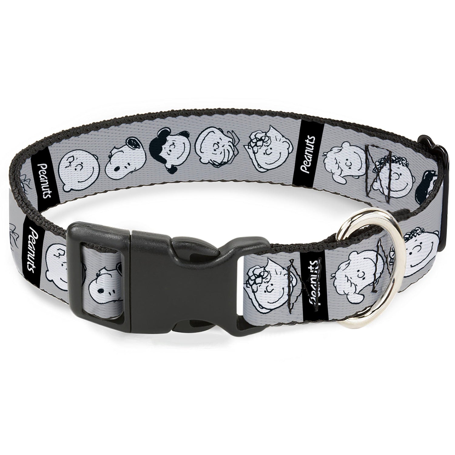 Peanuts Gang Expressions Dog Collar - Gray/Black/White