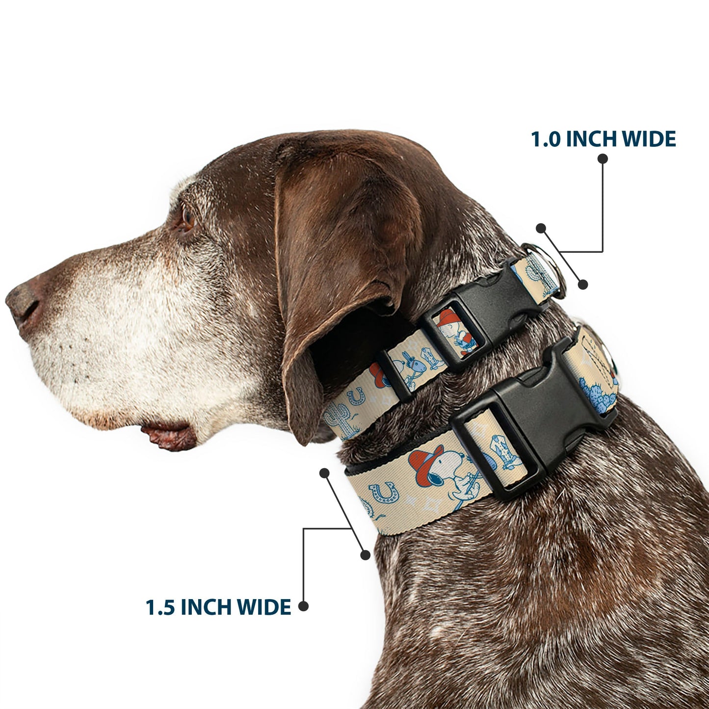 Plastic Clip Collar: Snoopy Desert Cowboy