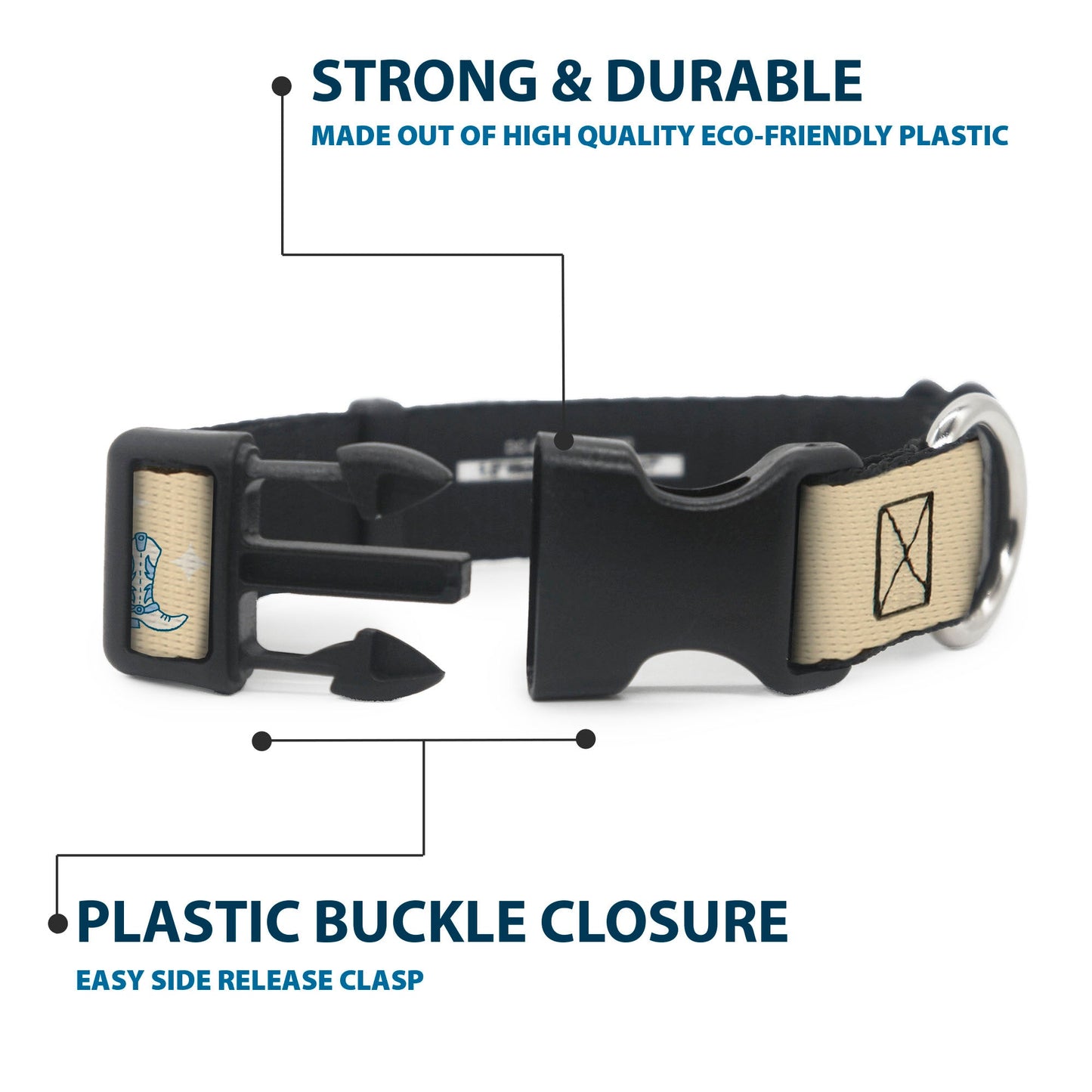 Plastic Clip Collar: Snoopy Desert Cowboy