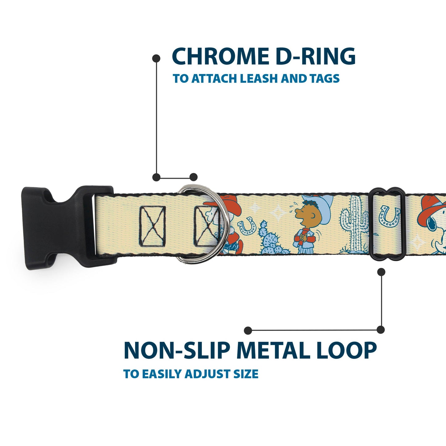 Plastic Clip Collar: Snoopy Desert Cowboy